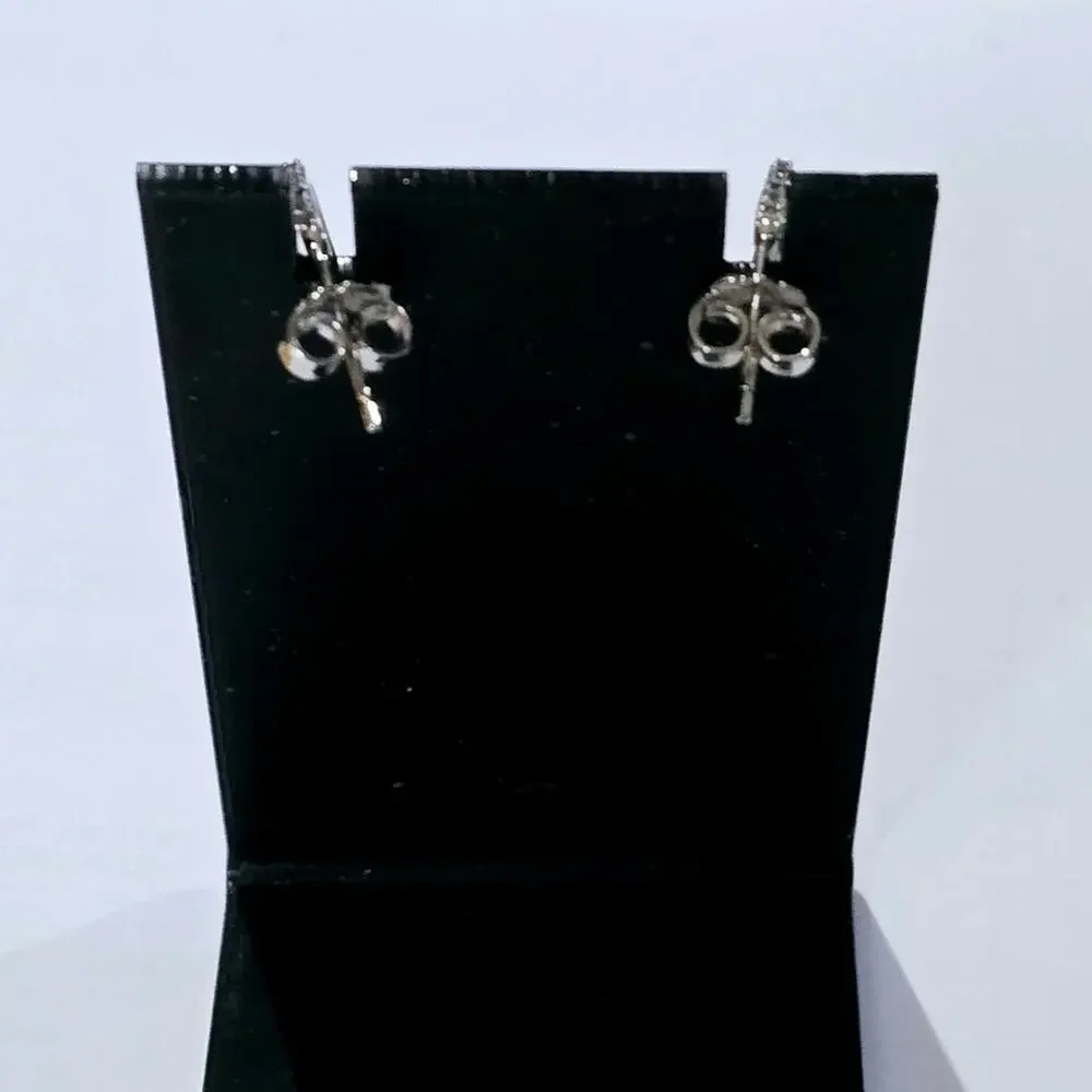 Honora Italy bronze cultured pearl cubic zirconia drop pierced earrings NWOT